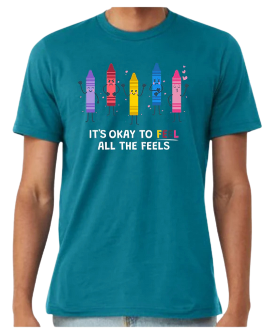 Feel All The Feels Autism Acceptance Month T-Shirt